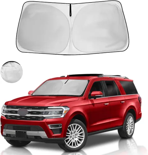 Vista 25 de Parasol para parabrisas, 4 capas, parasol para ventana delantera, bloquea los rayos UV, mantiene el automóvil más fresco