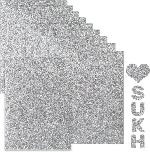 Vista 8 de Papel de cartulina con purpurina negra de Sukh - Cartulina con purpurina para manualidades A4 gruesa, colores para Halloween, Navidad, San Valentín