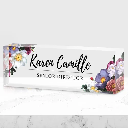 Vista 17 de Placa de nombre de oficina personalizada para escritorio, placa de nombre, regalos personalizados para compañeros de trabajo, jefe, profesor