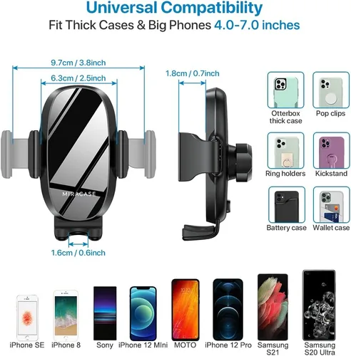 Vista 6 de Miracase Soporte Universal para Teléfono en Portavasos de Coche, [Versión Mejorada] Soporte Ajustable de Cuello Largo para Portavasos de Coche