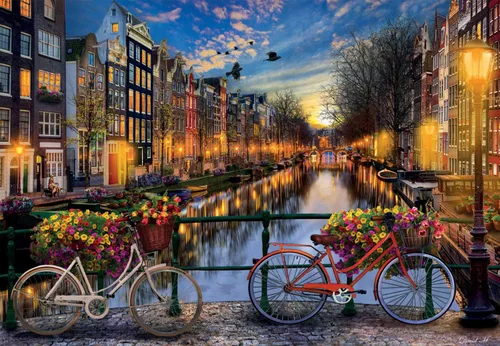 Vista 2 de Educa Rompecabezas infantil de Amsterdam con amor 2000