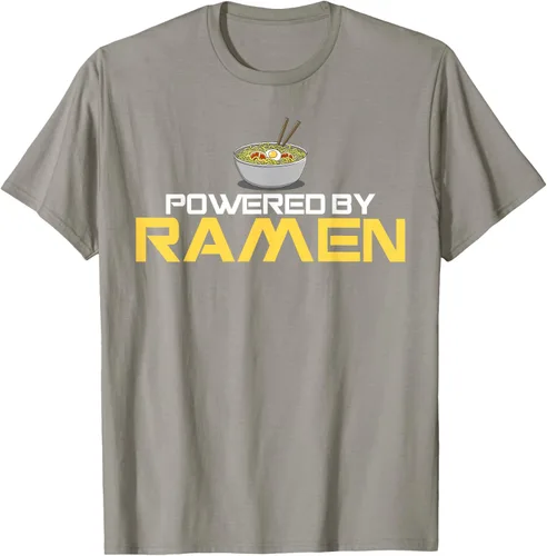 Vista 24 de Camiseta de fideos de anime japoneses Powered By Ramen, Negro, S