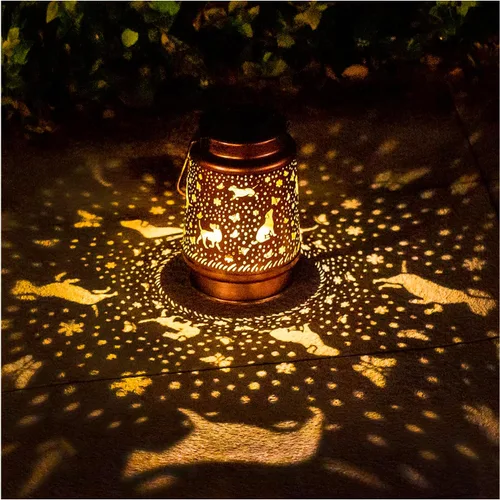 Vista 13 de Bigfoot - Faroles solares colgantes impermeables para exteriores, luces solares colgantes de pie grande, regalos para hombres y mujeres, faroles LED