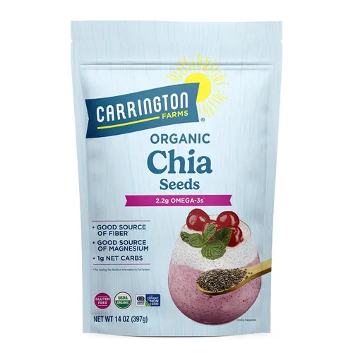 Vista 10 de Carrington Farms Semillas de albahaca sagrada, sin gluten, paleo, ceto, semillas con alto contenido de fibra, a base de plantas, envasadas