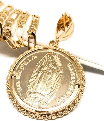 Vista 3 de Colgante San Judas Figaro 26 San Judas Tadeo Virgen Centenario Medalla Oro Laminado