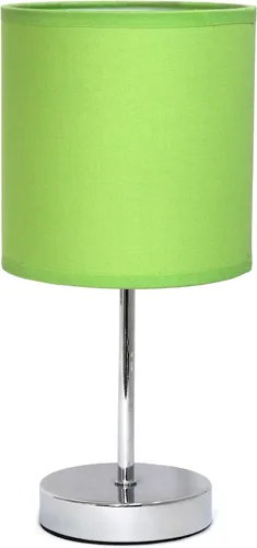 Vista 19 de Simple Designs LT2007-HPK-LB Lámpara de mesa básica cromada para sala de estar, mesita de noche, escritorio, encimera, rosa intenso, con bombilla