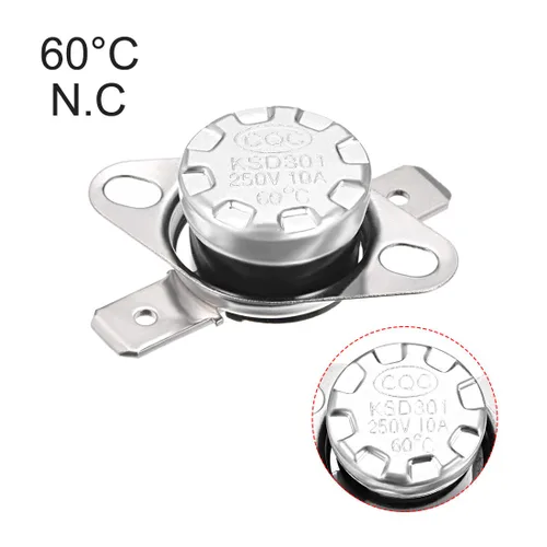Vista 111 de uxcell KSD301 Termostato 32.0 °F/32 ° F 10 A Normalmente Cerrado N.C Ajuste Snap Disc Interruptor de temperatura para microondas, horno, cafeteras 2