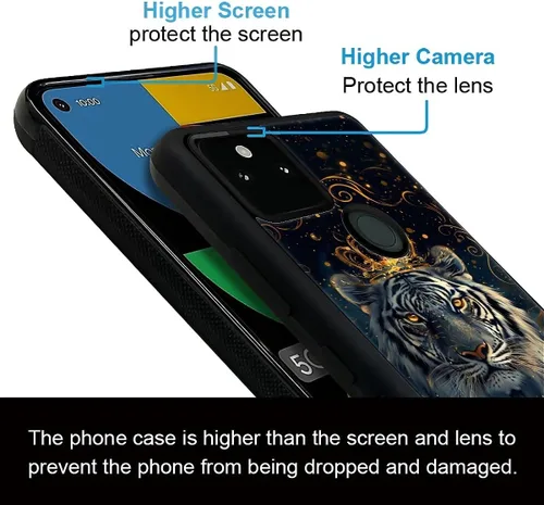 Vista 621 de Compatible con Google Pixel 4A 5G Mobile Case Creative Acrylic Panel trasero Silicona Protección Grip especialmente diseñado para Google Pixel 4A 5G