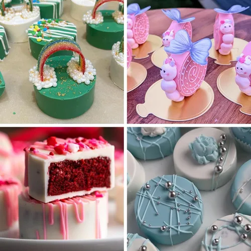 Vista 6 de Juego de Moldes para Puck de Pastel, Moldes de Silicona para Pasteles Cubiertos de Chocolate, Moldes Redondos para Cake Pops de 24 Cavidades con 2