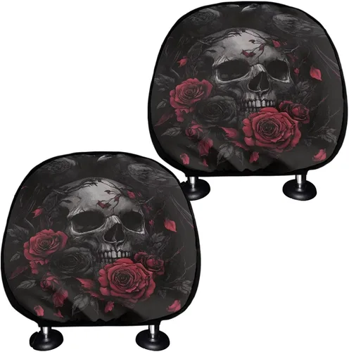 Vista 22 de Funda universal para reposacabezas de auto con estampado de vaca azteca, girasol, 2 piezas, funda universal para reposacabezas de asiento