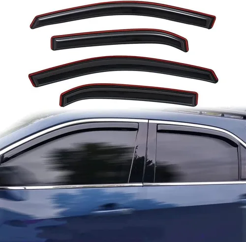 Vista 9 de Deflectores de ventana compatibles con Chevrolet Equinox 2005-2009 protector de deflector de ventana para ventana de sol y lluvia