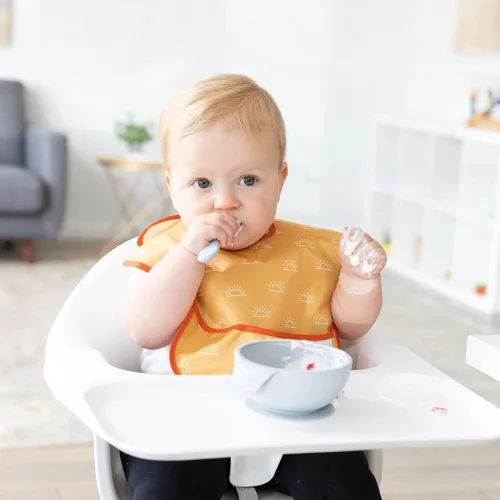 Vista 2 de Bumkins Baberos para niña o niño, SuperBib para bebés y niños pequeños de 6 a 24 meses, imprescindibles para comer, alimentar, suministros