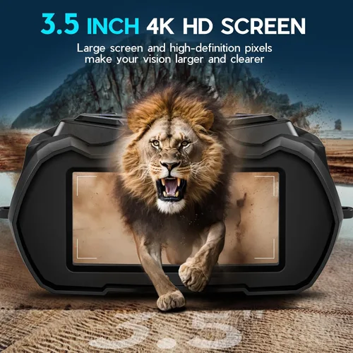 Vista 2 de WISHBETY Gafas de visión nocturna 4K para adultos, binoculares de visión nocturna con zoom de 16X con rango infrarrojo de 1000 pies, batería