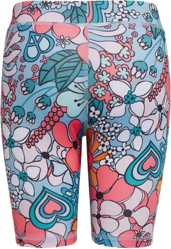 Vista 2 de adidas Pantalones cortos de bicicleta con estampado completo para niña, clear sky