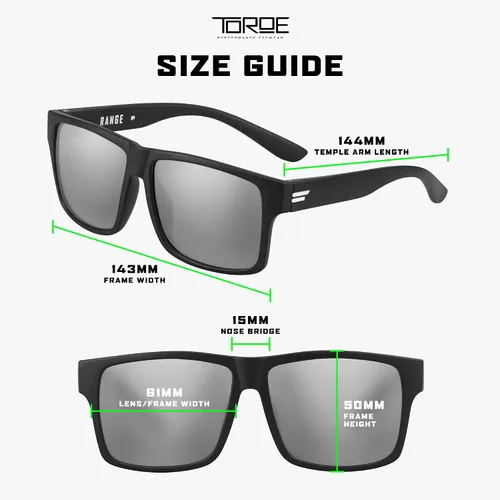 Vista 6 de TOROE Gafas de sol irrompibles TR90 con montura TR90 de policarbonato polarizado hidrofóbico