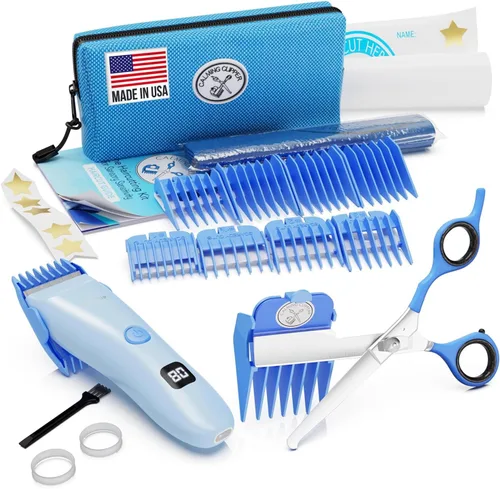 Vista 8 de Calming Clipper, Kit de corte de pelo silencioso para niños con autismo y sensibilidad sensorial, diestros