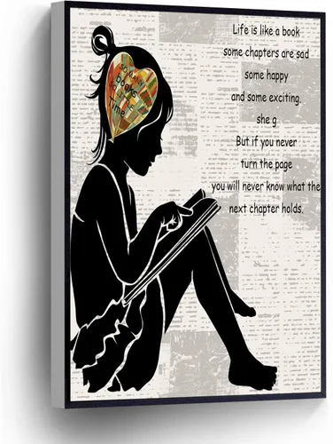 Vista 8 de Lienzo moderno para pared, diseño de texto en inglés "I Thought Of You Today", carteles decorativos personalizados para bar cafetería, carteles