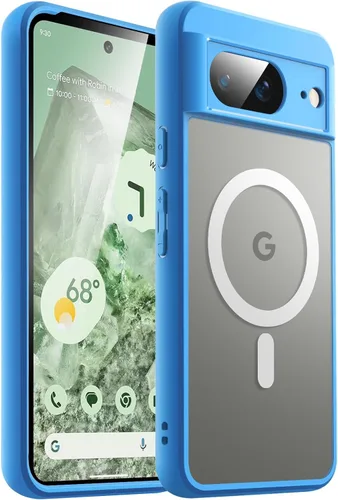 Vista 27 de JETech Funda magnética para Google Pixel 8 de 6.2 pulgadas 2023, compatible con MagSafe, translúcida mate trasera a prueba de golpes (Hazel)