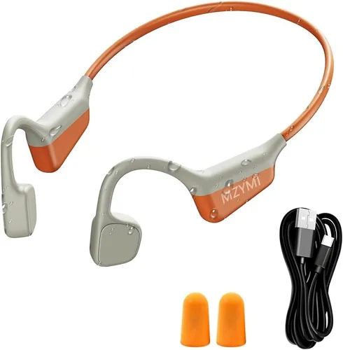 Vista 8 de Auriculares de conducción ósea, auriculares inalámbricos Bluetooth 5.4 de oreja abierta, con micrófono, tiempo de reproducción de 15 horas Negro