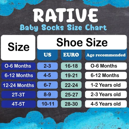 Vista 2 de RATIVE Calcetines antideslizantes con puños para bebés, niños y niñas