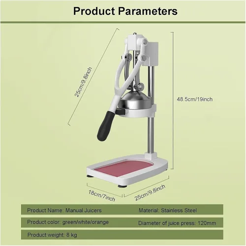 Vista 7 de Exprimidor de cítricos de hierro fundido, Máquina de exprimidor de prensa de mano, Extractor de Juicer naranja de la prensa de mano