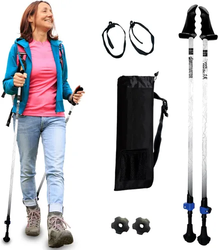 Vista 36 de York Nordic Motivator - Bastones de caminata para equilibrio y rehabilitación - Agarres de estabilidad patentados - Ligeros, ajustables y plegables