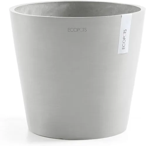 Vista 15 de Ecopots Amsterdam - Maceta redonda para flores, color gris oscuro, 8
