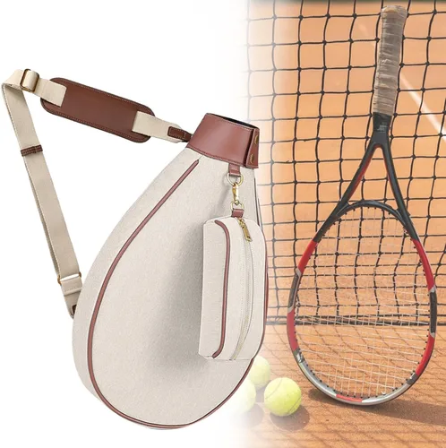 Vista 4 de Bolso cruzado de bádminton de tenis para mujeres y hombres, soporte para remo, bolsa de raqueta y squash para regalos de cumpleaños