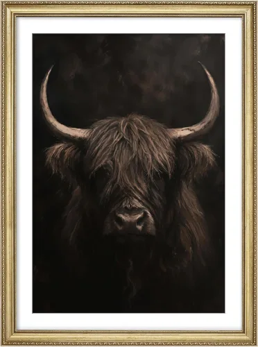 Vista 309 de MUDECOR Lienzo enmarcado prémium para pared, pinos nevados en bosque de invierno, ilustraciones modernas, arte contemporáneo, escénico, divertido