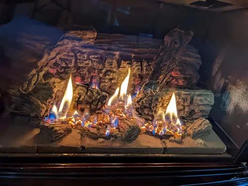 Vista 6 de 15"-28" Quemador de sartén para chimenea de gas Quemador de chimenea de gas Hogueras de gas Quemador de leña de propano (15 Pulgadas Dos Tubos)
