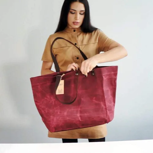 Vista 5 de WUDON Bolsa de viaje de lona encerada, bolsa de hombro extra grande para mujer
