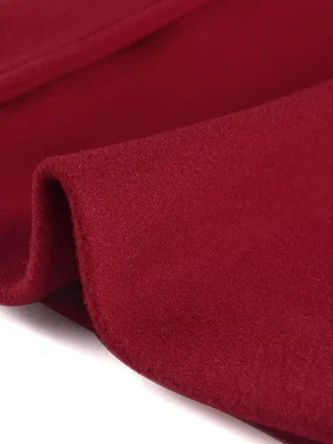 Vista 6 de Allegra K Gabardina de invierno con cuello vuelto para mujer, Café