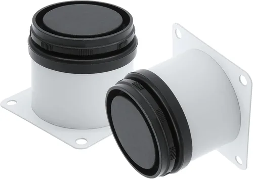 Vista 2 de Paquete de 4 patas ajustables blancas para muebles, patas redondas ajustables de acero inoxidable de 2 pulgadas/1.969 in para muebles, sofá, mesa