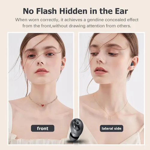 Vista 4 de Xmenha T10 Mini Auriculares Bluetooth Inalámbricos Inalámbricos Invisibles para Orejas Pequeñ