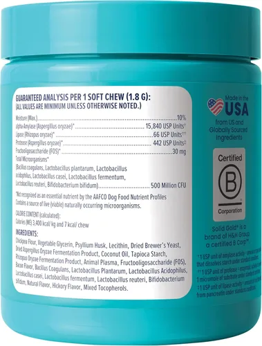 Vista 9 de Probióticos masticables para perros de oro sólido para salud digestiva