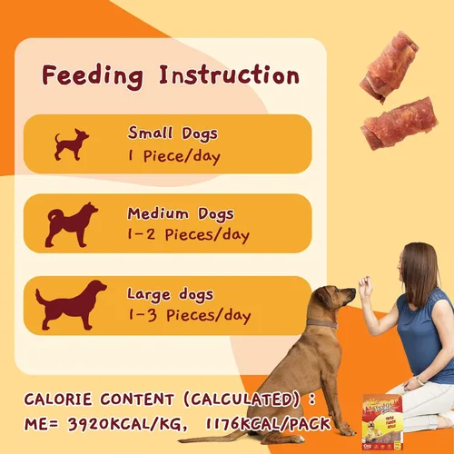 Vista 6 de Jungle Calling Rollos para Perros de Triple Sabor, Hechos con Carne Real de Pollo, Pato y Res, Snacks para Perros Sin Cuero Crudo, Saludables
