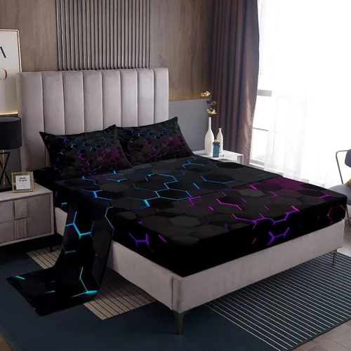 Vista 8 de Manfei Juego de sábanas de baloncesto para niños, tamaño individual, juego de ropa de cama temática deportiva para decoración de habitación de niños