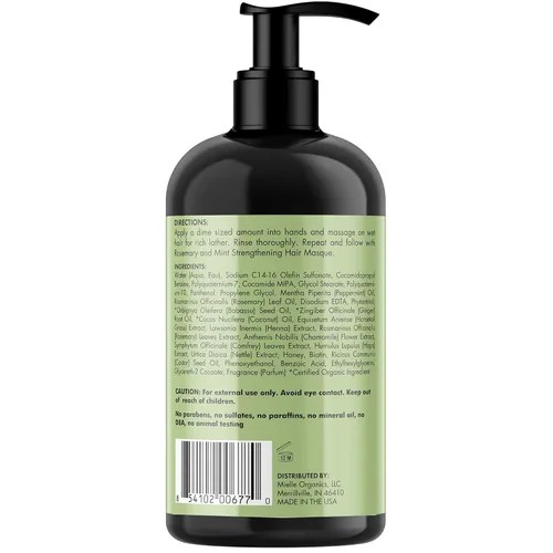 Vista 7 de Mielle Organics - Champú y acondicionador fortalecedor de romero y menta, infundido con biotina, limpia y ayuda a fortalecer el cabello débil