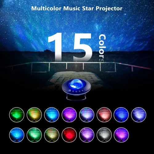 Vista 12 de LooEooDoo Proyector de estrellas, lámpara de proyección estrellada de la galaxia, altavoz Bluetooth con iluminación Aurora con temporizador