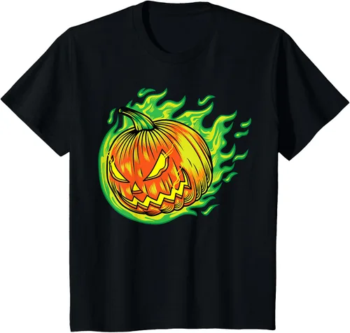 Vista 5 de Jack o Lantern - Camiseta de Halloween para niños, niñas, hombres, mujeres, Negro, S