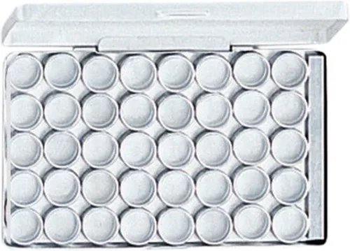 Vista 5 de BIN BUDDY Juego de tarros de aluminio de 15 piezas Tapas de plástico transparente Elegante caja de aluminio Ideal para cuentas, gemas, joyas