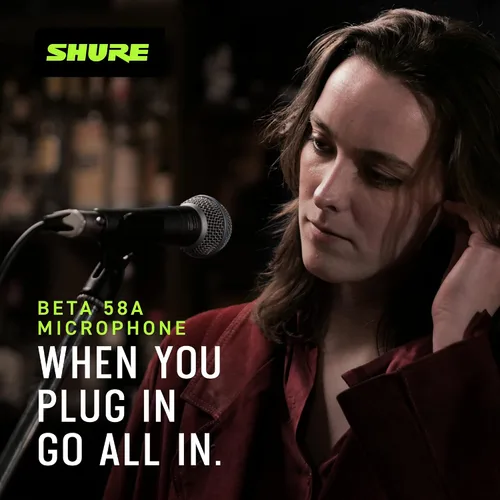 Vista 3 de Shure Micrófono vocal BETA 58A - Micrófono dinámico supercardioide de un solo elemento para escenario y estudio, incluye adaptador de soporte