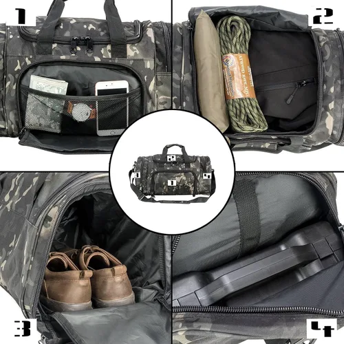 Vista 7 de Miramrax Bolsa de gimnasio para hombres y mujeres con compartimento para zapatos, deporte, fin de semana, viajes, durante la noche, bolsa