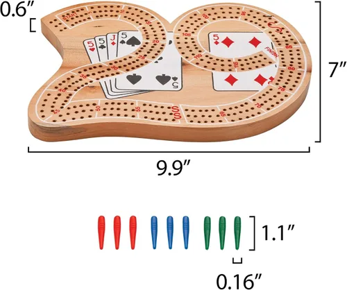 Vista 6 de Mainstreet Classics juego de Cribbage tradicional, de madera, 29 pulgadas (versión US)