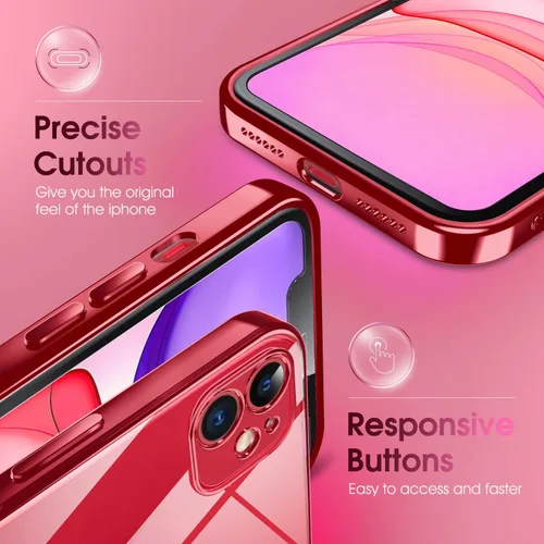 Vista 44 de Supdeal Funda cristalina transparente para iPhone 11, [No se amarillea] [Protección de la cámara] [Probado contra caídas de grado militar] Funda