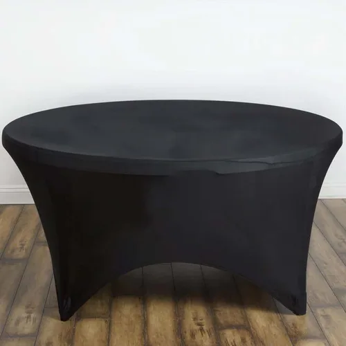 Vista 12 de Efavormart - Mantel rectangular de elastano elástico beige de 4 pies