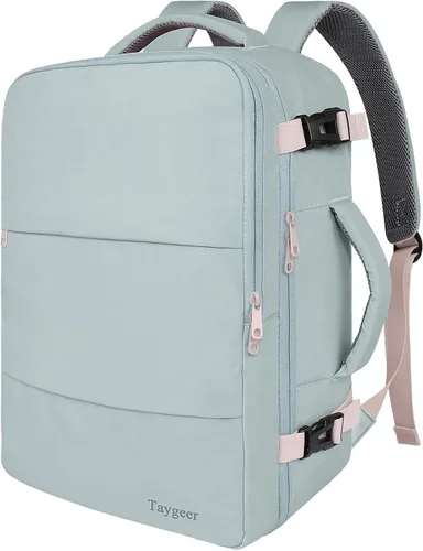 Vista 12 de Taygeer - Mochila de viaje para mujeres, mochila de cabina con puerto de carga USB y bolsa para zapatos, mochila TSA para laptop de 15.6 pulgadas