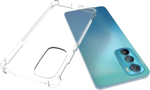Vista 3 de USTIYA Funda para Motorola Moto Edge 30 5G Clear TPU Cuatro Esquinas Cubierta Protectora Transparente Suave Funda