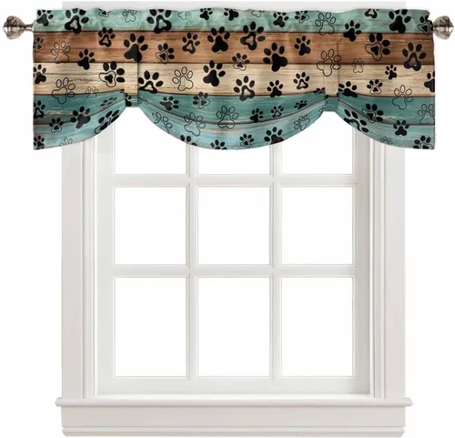 Vista 21 de Cortinas de verano con cenefa de amarre para ventanas, cortinas costeras de cocina costeras para ventanas, cortinas náuticas junto al mar, beige