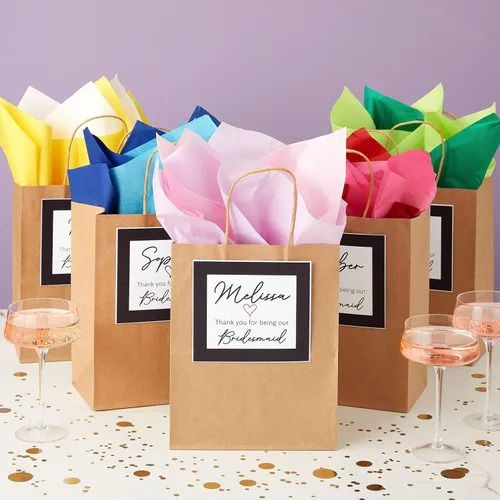 Vista 5 de Papel de seda colorido para bolsas de regalo y envoltura, 120 hojas, hojas de papel de regalo para regalos y suministros